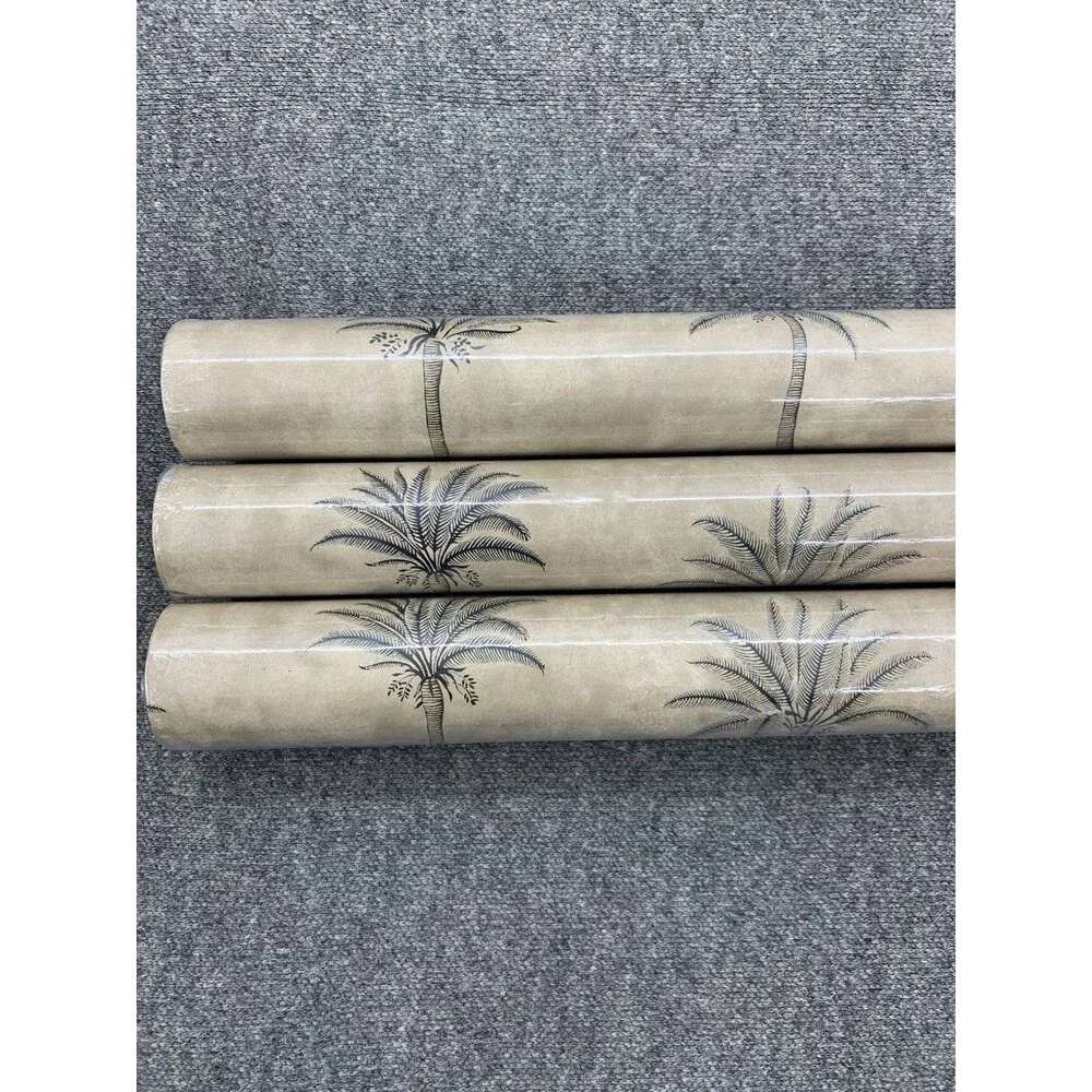 Waverly Vintage Coconut Trees 3 Rolls 1990s Botanical Wallpaper 27 In. x 27 ft.